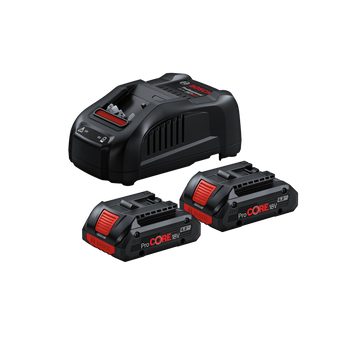 Стартовый комплект: Быстрозарядное устройство GAL 1880 CV + 2 х АКБ ProCORE18V 4.0Ah Bosch Professional, артикул: 1600A016GF, код товара: TLB-00802 фото