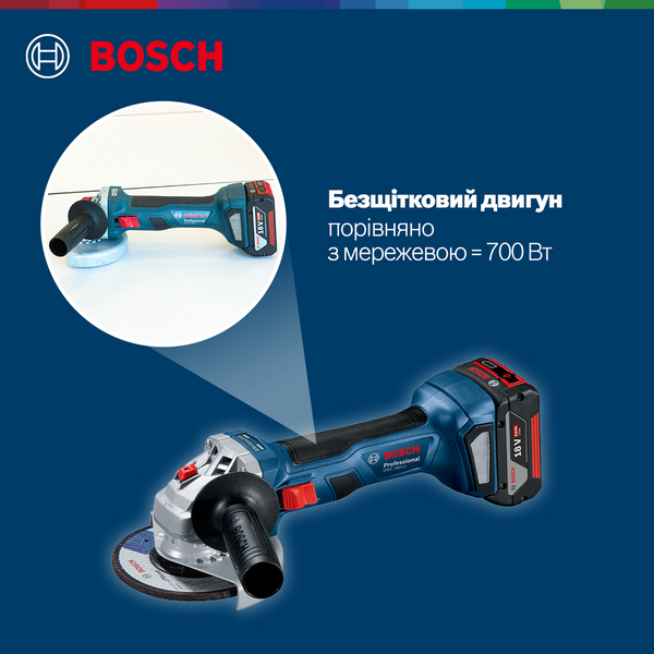 Аккумуляторная угловая шлифовальная машина GWS 180-LI, SOLO Bosch Professional, артикул: 06019H9020, код товара: TLB-04010 фото