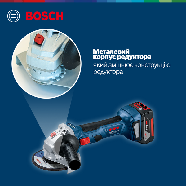 Аккумуляторная угловая шлифовальная машина GWS 180-LI, SOLO Bosch Professional, артикул: 06019H9020, код товара: TLB-04010 фото
