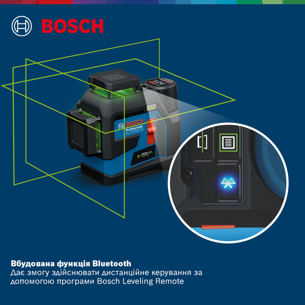 Линейный лазер GLL 12V-100-33 CG Bosch Professional, артикул: 0601065400, код товара: TLB-01120 фото