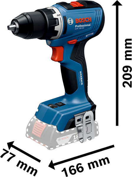 Аккумуляторная дрель-шуруповерт GSR 18V-65, SOLO + кейс L-BOXX 136 Bosch Professional, артикул: 06019N3201, код товара: TLB-04243 фото