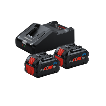 Стартовий комплект: Швидкозарядний пристрій GAL 18V-160 + 2 х АКБ ProCORE18V 8.0Ah Bosch Professional, артикул: 1600A02T5P, код товару: TLB-00808 фото