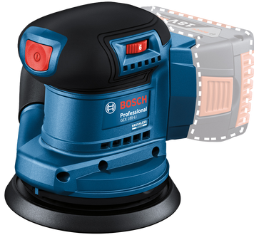 Акумуляторна ексцентрикова шліфувальна машина GEX 185-LI, SOLO Bosch Professional, артикул: 06013A5020, код товару: TLB-04018 фото