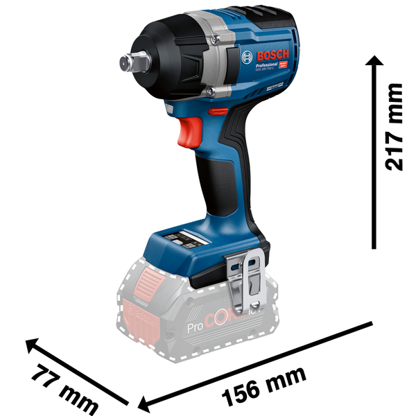 Акумуляторний ударний гайковерт GDS 18V-750 C, SOLO Bosch Professional, артикул: 06019L9000, код товару: TLB-04421 фото