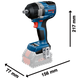 Акумуляторний ударний гайковерт GDS 18V-750 C (06019L9001) Bosch Professional TLB-04422 фото 3
