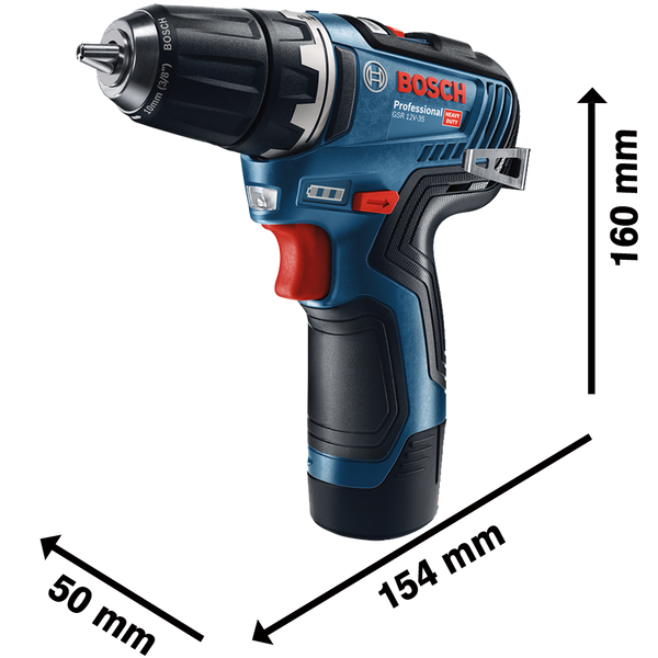 Аккумуляторная дрель-шуруповерт GSR 12V-35 Bosch Professional, артикул: 06019H8002, код товара: TLB-04215 фото