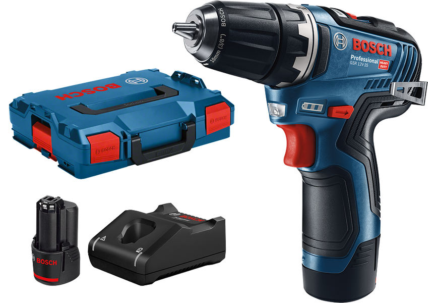 Аккумуляторная дрель-шуруповерт GSR 12V-35 Bosch Professional, артикул: 06019H8002, код товара: TLB-04215 фото