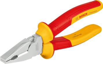 Плоскогубці ізольовані комбіновані VDE, 180 мм Bosch Professional, артикул: 1600A02NE1, код товару: TLB-06207 фото
