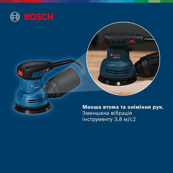 Ексцентрикова шліфувальна машина GEX 125 Bosch Professional, артикул: 06013A8020, код товару: TLB-02230 фото