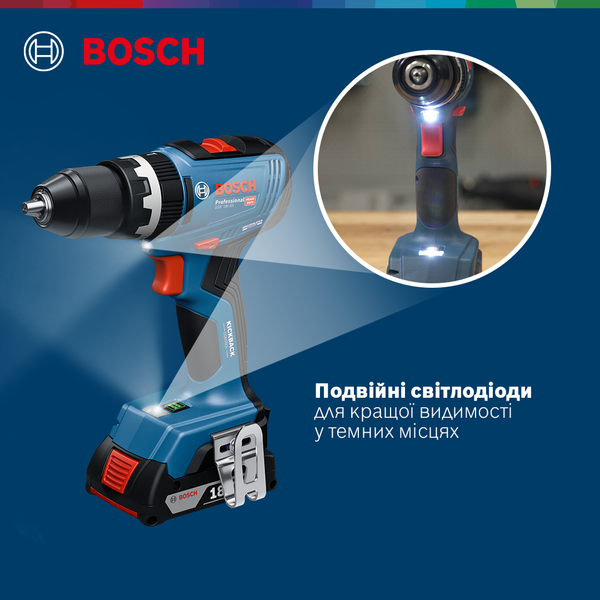 Аккумуляторная ударная дрель-шуруповерт GSB 18V-65, SOLO + кейс L-BOXX 136 Bosch Professional, артикул: 06019N3301, код товара: TLB-04246 фото