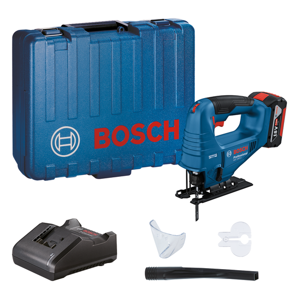 Акумуляторний лобзик GST 183-LI + 1 x АКБ GBA 18V 4.0Ah + ЗП GAL 18V-20 Bosch Professional, артикул: 06015B7022, код товару: TLB-04702 фото