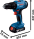 Аккумуляторная ударная дрель-шуруповерт GSB 183-LI (06019K9101) Bosch Professional TLB-04238 фото 7