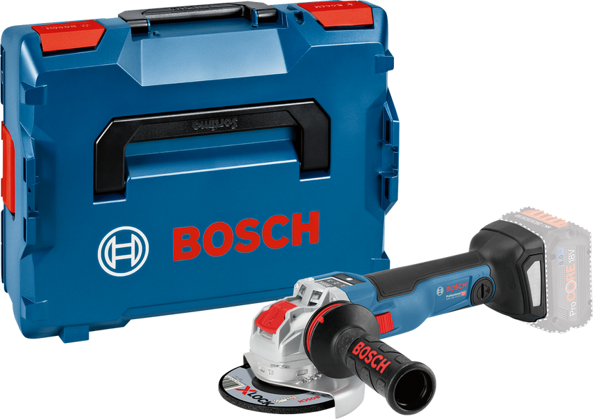 Акумуляторна кутова шліфувальна машина з X-LOCK GWX 18V-10 SC, SOLO + кейс L-BOXX Bosch Professional, артикул: 06017B0400, код товару: TLB-04030 фото