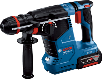Акумуляторний перфоратор з SDS plus GBH 187-LI ONE Chuck + 2 x АКБ GBA 18V 5.0Ah + ЗП GAL 1880 CV Bosch Professional, артикул: 0611923121, код товару: TLB-04113 фото