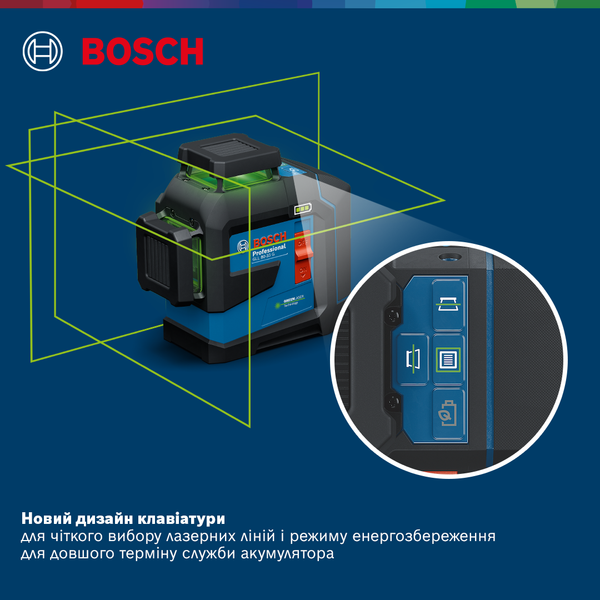 Лінійний лазер GLL 80-33 G + тримач LB 10 Bosch Professional, артикул: 0601065500, код товару: TLB-01121 фото