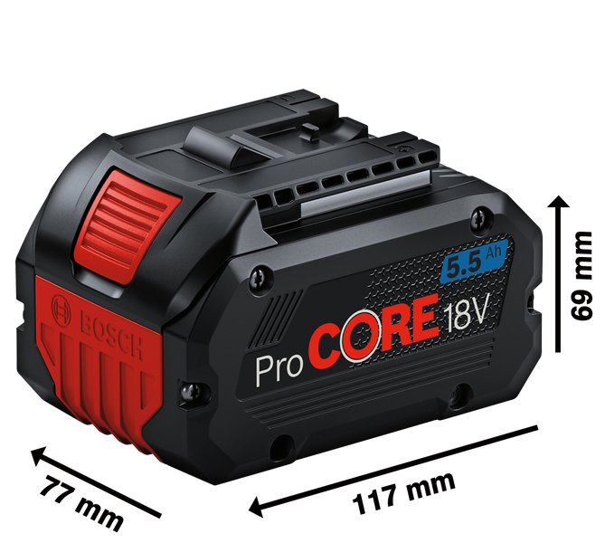 Акумуляторна батарея ProCORE18V 5.5Ah Bosch Professional, артикул: 1600A02149, код товару: TLB-00607 фото