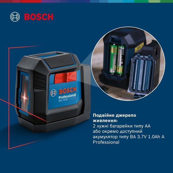 Лінійний лазер GLL 12-22 Bosch Professional, артикул: 0601065220, код товару: TLB-01106 фото