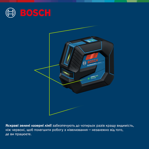 Линейный лазер  GLL 20-22 G + держатель LB 10 Bosch Professional, артикул: 0601065600, код товара: TLB-01123 фото
