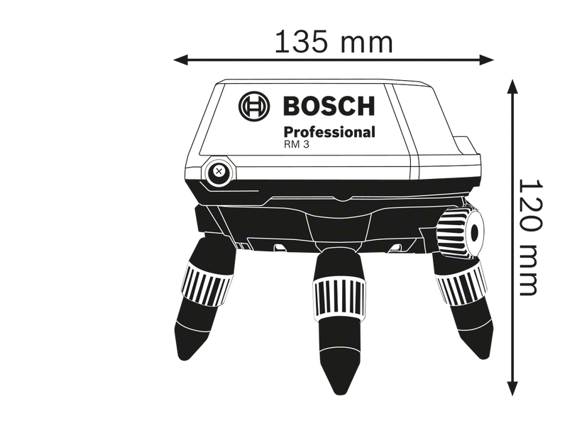 Універсальний тримач RM 3 + тримач BM 3 + пульт RC 2 + вкладиш для кейса L-BOXX Bosch Professional, артикул: 0601092800, код товару: TLB-02104 фото