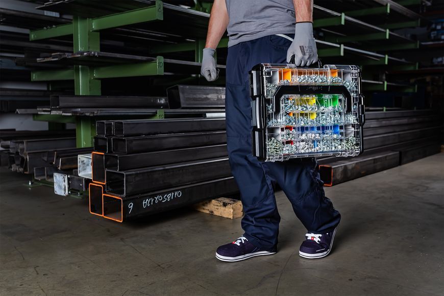Асортимент-кейс L-BOXX 102, чорний з прозорою кришкою та комплектом вкладишів F3, 10 предметів, H63 L-BOXX, артикул: 6100000362+BSS F3, код товару: TLB-00267 фото